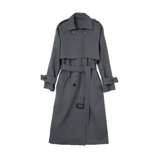 「高货kbnq」全新升级【铂金会员514/天猫699/差价185】(41206)洛诗琳时髦气质廓形风衣2025秋季新款高级感长款外套女 商品图4