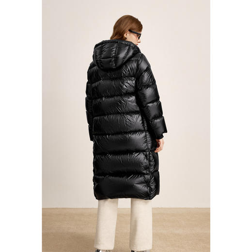 【商场同款】诗凡黎90鸭绒连帽中长羽绒服2024冬新款女3FB780141 商品图4