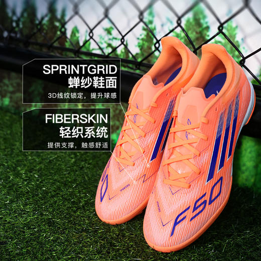 小李子ADIDAS阿迪达斯 F50中端TF碎钉成人运动训练足球鞋男JH7723 商品图1
