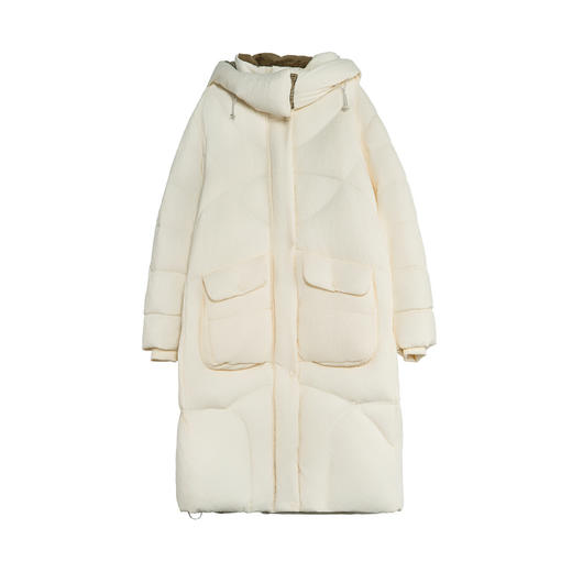 谜底加厚羽绒服女2025秋季新款气质长款连帽鸭绒面包服257MY8803 商品图4