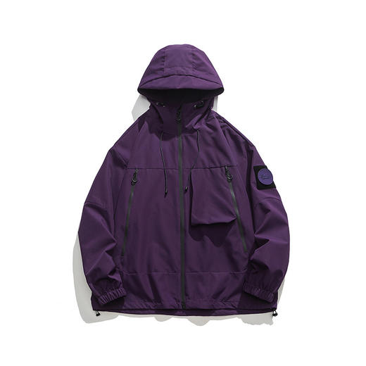 【登山休闲美式夹克】户外机能冲锋衣男女士防风宽松型春季连帽外套 商品图5