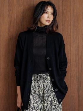 23区日系春季通勤宽松羊毛棉混纺圆领套头二件套针织毛衣商场同款