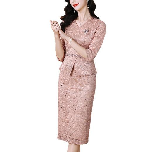 雀说秋季新款重工烫钻亮片连衣裙AL5516 商品图4