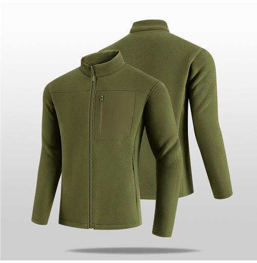 立领抓绒衣 拉链高弹力上衣保暖透气外套390G【万粒绒复合羊羔绒｜把云端暖意穿在身上☁️】BSL73131 商品图3