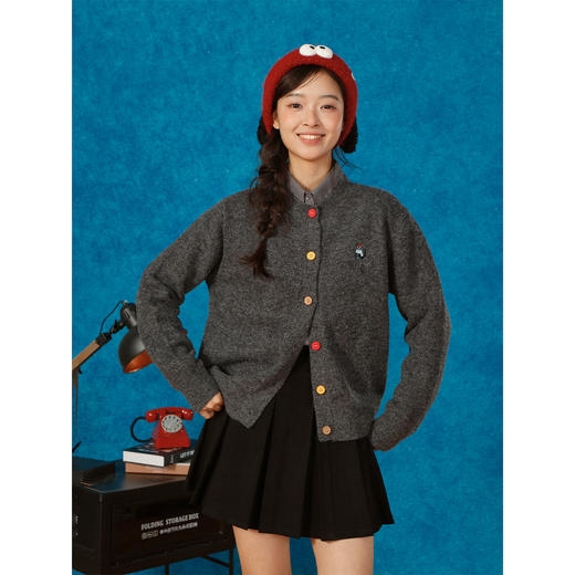 彩扣拼接刺绣针织开衫纪念日百货门店同款164702228 商品图1