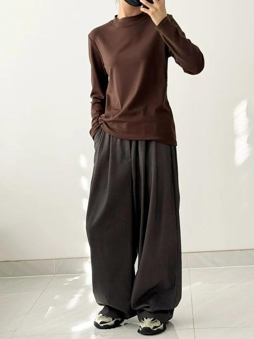 耐尔 糯米棉感小立领拉绒打底衫 W4080 商品图7