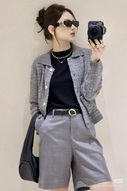 923-2 排他性独家圆正 小禾 早秋羊毛弹力华达呢 高智高级 灰色西装中裤 商品图3