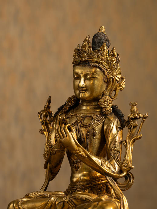 清	铜鎏金弥勒菩萨 商品图2