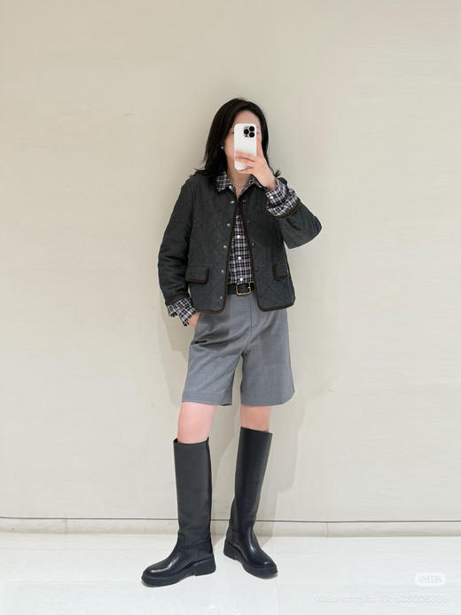 923-2 排他性独家圆正 小禾 早秋羊毛弹力华达呢 高智高级 灰色西装中裤 商品图4