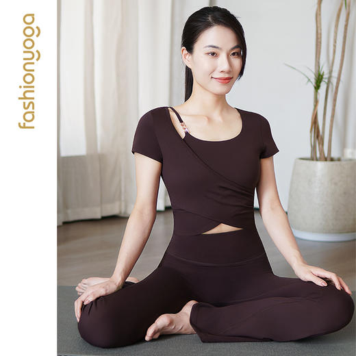 凡圣瑜伽金属扣交叉短袖 FC15351 商品图10