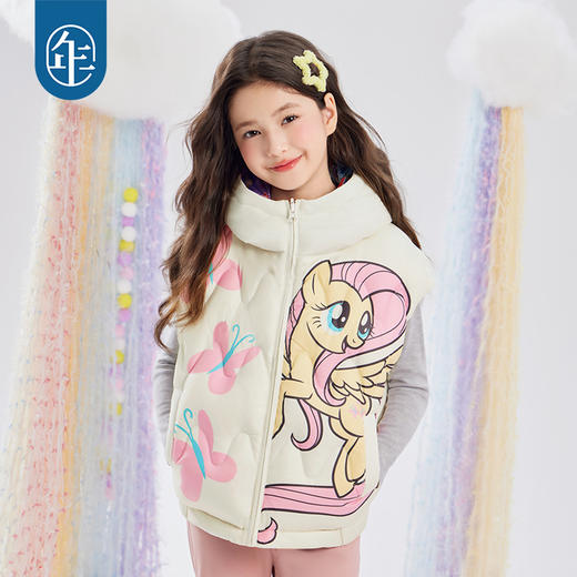 小马宝莉联名年衣童装羽绒马甲25秋冬新款卡通小马宝莉羽绒马甲 商品图1