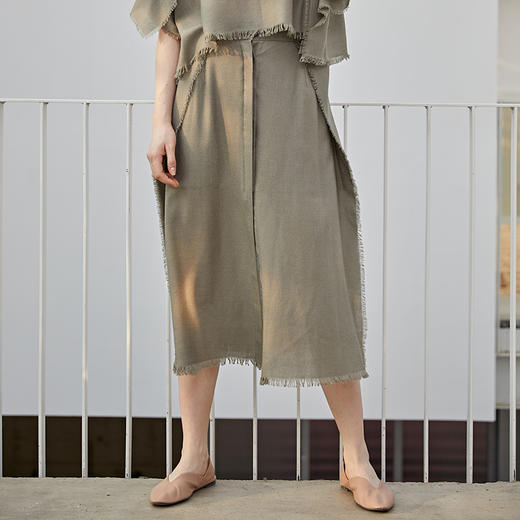 羊绒开叉半身长裙 SJF18W316N 商品图2