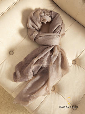 MAISON COVET 纯山羊绒蕾丝编织围巾