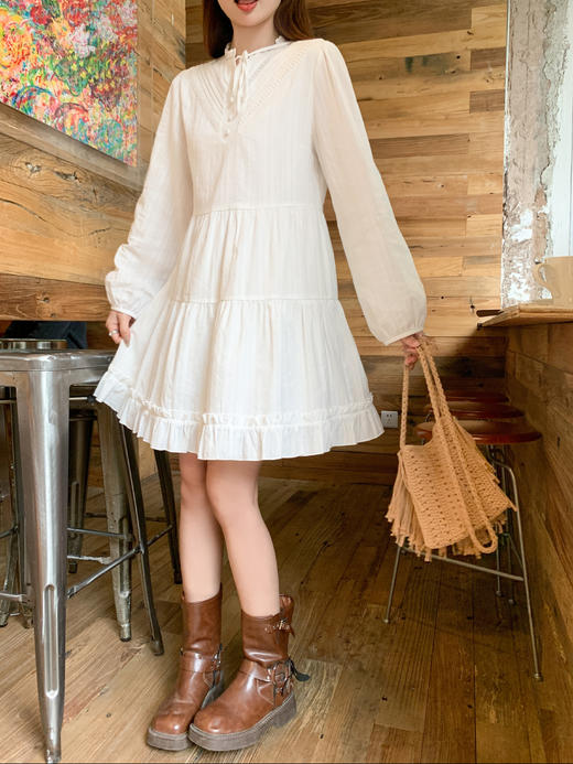 <曾小咸推荐>限时折扣【甜系下午茶】流苏系带连衣裙 今天秒杀价89！！ 商品图10