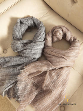 MAISON COVET 纯山羊绒金银线围巾