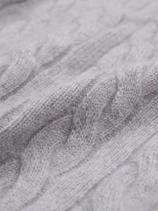 「4色可选」100%小山羊绒Baby Cashmere7针圆领绞花针织衫 商品图7