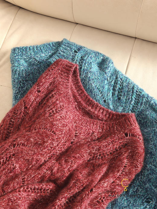 MAISON COVET丝羊绒圆领编织上衣 商品图0