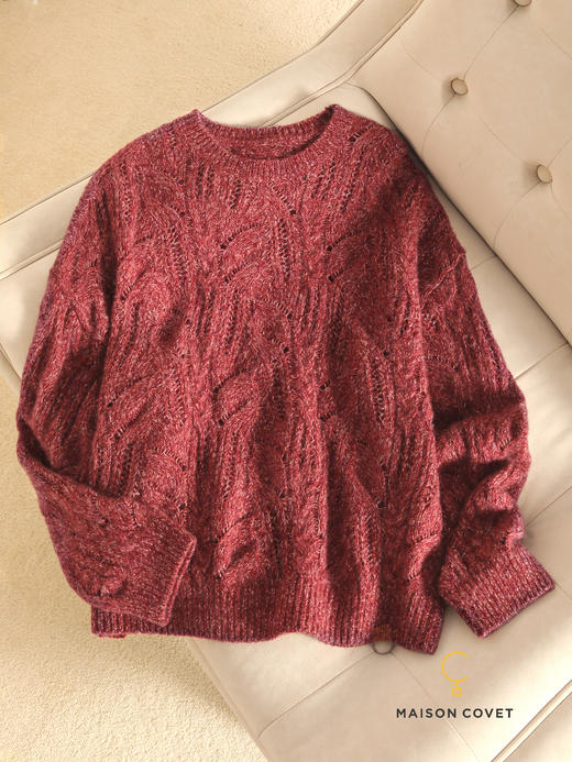 MAISON COVET丝羊绒圆领编织上衣 商品图1