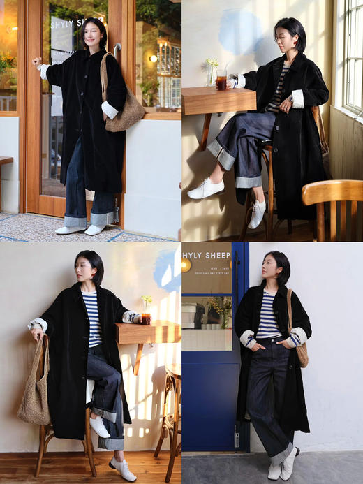 HIDEMI 甄选原色原浆赤耳单宁红线中低腰直筒微阔腿复古牛仔裤长裤 商品图6