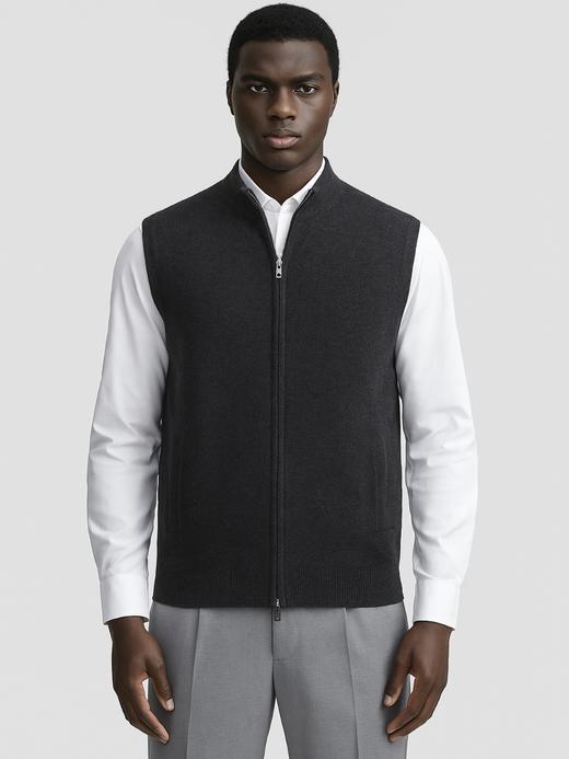 「2色可选」100%小山羊绒Baby Cashmere12针立领马甲 商品图3