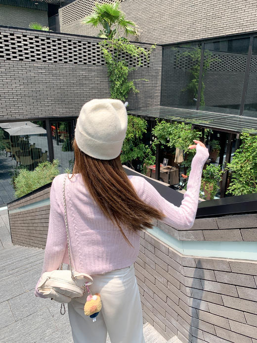 <曾小咸推荐>现货秒杀！微信超特价！韩系甜美风粉色短款针织开衫 日常199.99 立减120 秒杀79.99！ 商品图10