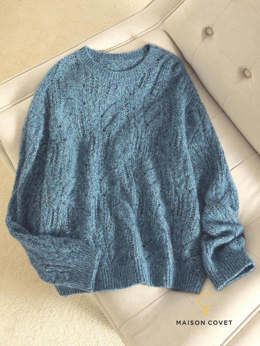 MAISON COVET丝羊绒圆领编织上衣 商品图3