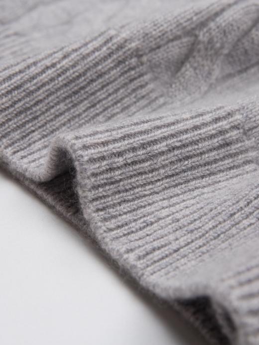 「4色可选」100%小山羊绒Baby Cashmere7针圆领绞花针织衫 商品图8