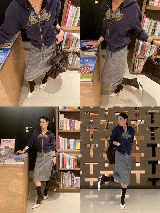 HIDEMI进口牛皮极简设计感立体手工尖头穆勒小猫跟矮跟凉鞋拖鞋 商品图2