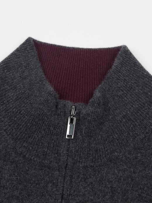 「2色可选」100%小山羊绒Baby Cashmere12针立领开衫 商品图3
