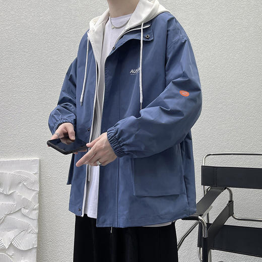 NASA假两件休闲外套男士春秋季2025新款大码学生工装夹克宽松潮牌 商品图3