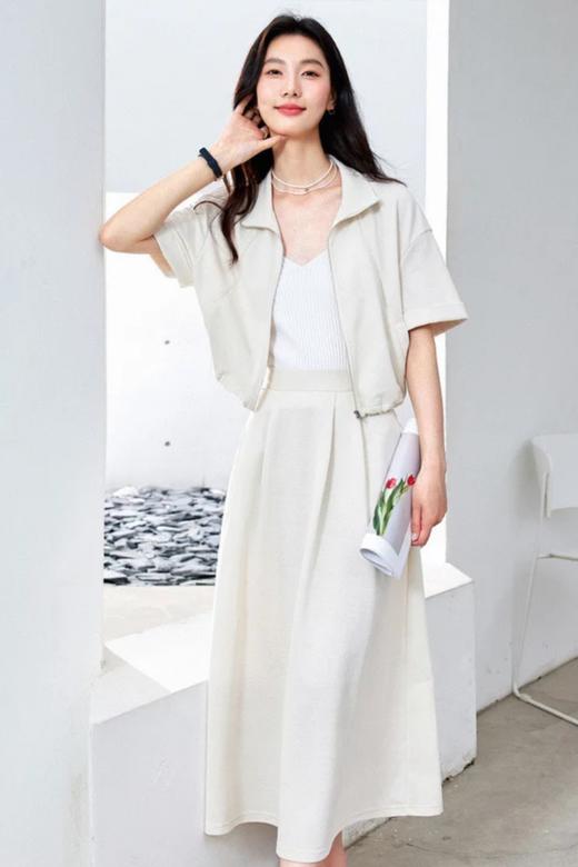 VIMLY/梵希蔓 米白色系开衫半裙休闲套装 21196 商品图3