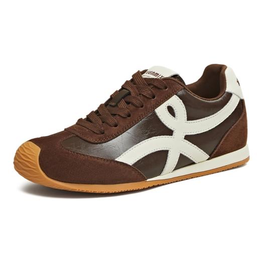 【云粉节】BF楼天美意吴宣仪彩虹夹心糖厚底内增高复古红色阿甘德训鞋女秋运动鞋KG096DM5吊牌价999活动价500 商品图1