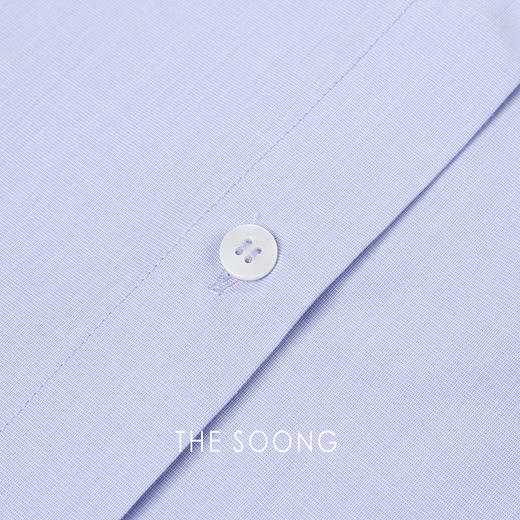 THESOONG/秋季长袖衬衫女短款上衣无袋免烫抗皱开衫方领HRCS6875 商品图7