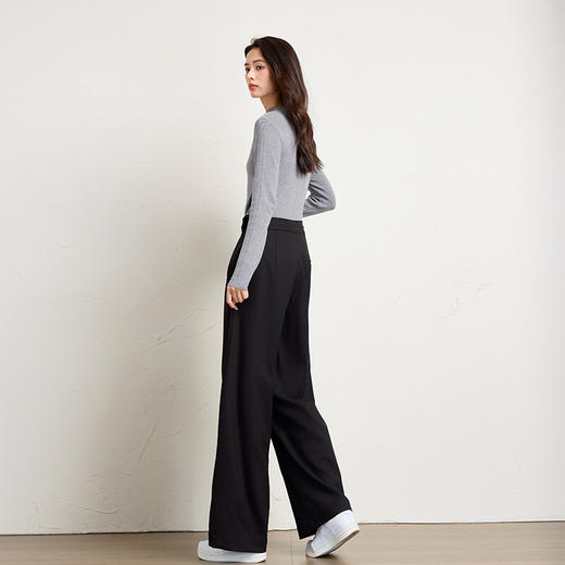 高级感高腰提臀高个子，显瘦休闲裤垂感阔腿裤KB-250209 商品图3
