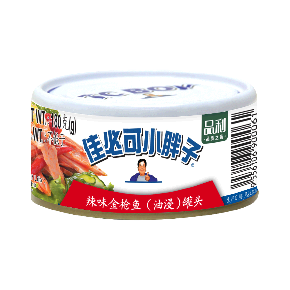 【超市】小胖子辣味油浸金枪鱼180g 商品图0