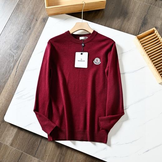 M0NCLER蒙口2025秋冬男士半高领纯色羊绒套头毛衣 商品图5