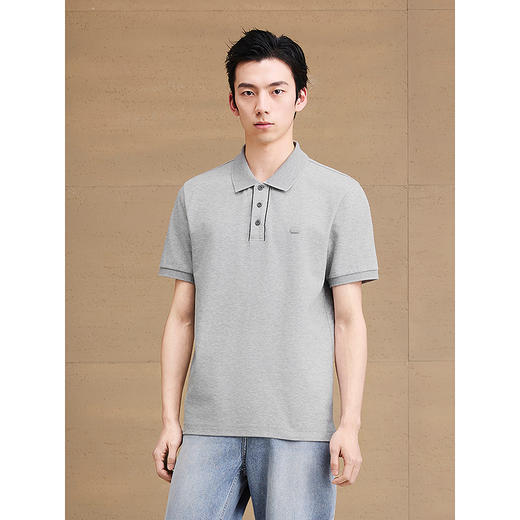 【凉感】GXG男装皮标通勤polo衫短袖男休闲上衣 25夏新品 商品图2