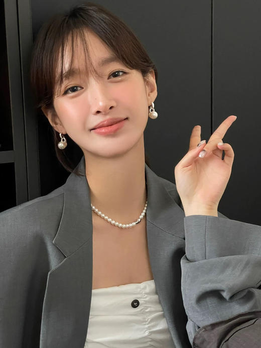 进口施华洛珍珠耳环欧阳娜娜同款大点位百搭 商品图11