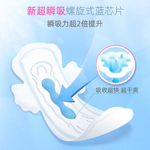 安尔乐蓝芯瞬吸纤巧棉柔卫生巾5套包：245MM（75片）+275MM（25片) 商品图2