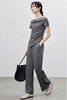 SENTUBILA尚都比拉 舒适休闲灰色荡领上衣长裤套装 21186 商品缩略图8