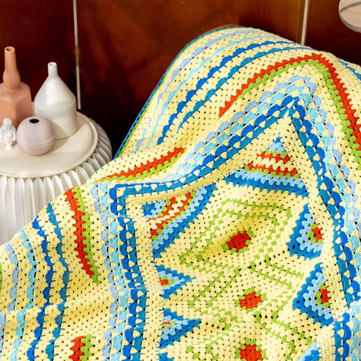 苏苏姐家方片钻石毯手工diy钩针编织4股牛奶棉毛线团毯子材料包 商品图3