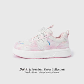 笛莎Deesha 女童童鞋2025冬季新款百搭加绒低帮板鞋