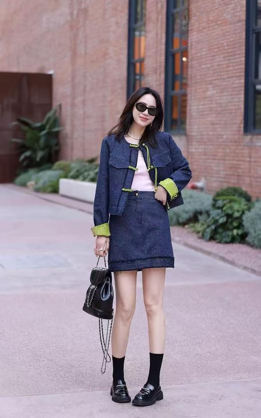 MRFEITO品牌女装！！3770 时装新中式撞牛仔100%棉单件外套-喜出 商品图2