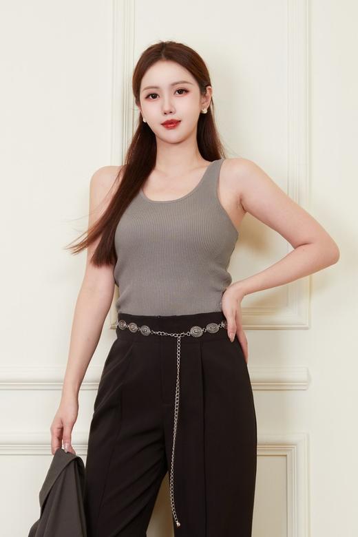 LNNNS 灰色针织背心衬衫两件套装 21056 商品图2