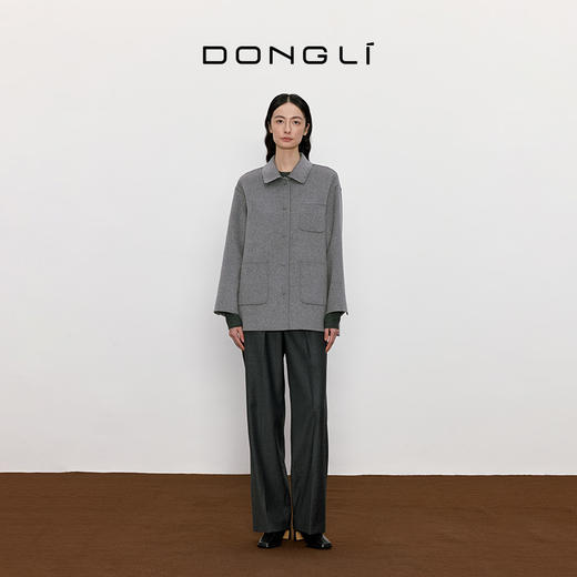 东黎 • 我不被驯化 山羊绒女士秋季翻领短款大衣 5310 商品图3