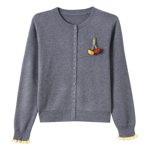 CC 27-25151开衫外套拼色南瓜毛衣外搭洋气针织衫 商品图4