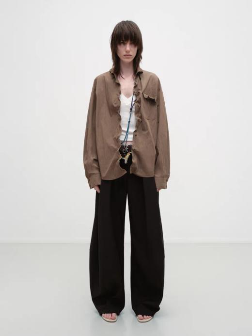 出逃赤岗西/25AWC36/复古棕色可塑性衬衫外套 商品图1