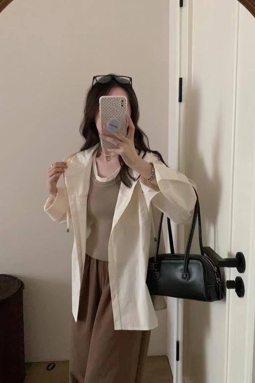 HAYES 米色针织背心连帽外套套装 21028 商品图0