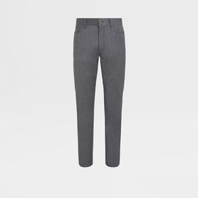 ZEGNA 杰尼亚 男士羊毛 Roccia 休闲裤 灰色 UCP03A6 CITY 029