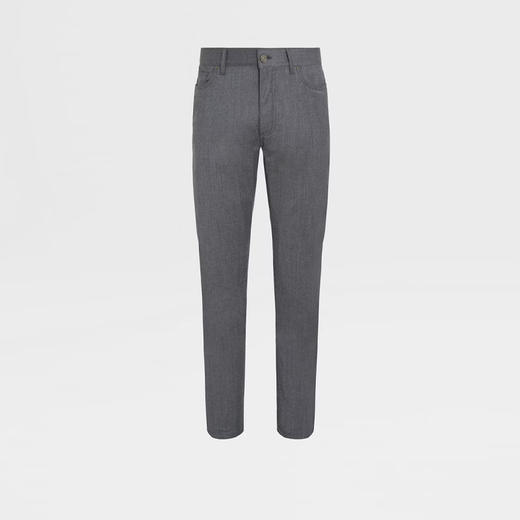 ZEGNA 杰尼亚 男士羊毛 Roccia 休闲裤 灰色 UCP03A6 CITY 029 商品图0